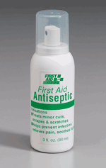 Antiseptic pump spray, 3 oz. plastic bottle - 1 each