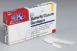 Butterfly wound closure bandage, medium - 10 per single unit box