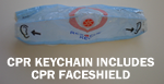 CPR Keychain includes CPR Faceshield