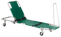 Easy-Fold Wheeled Stretcher with Adjustable Back Rest