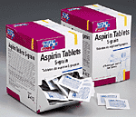 Aspirin, 5 grain tablets, 2 per pack - 500 per box 