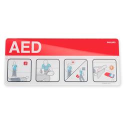 AED Awareness Placard, red