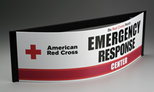 Red Cross Emergency Response Center Sign Package
