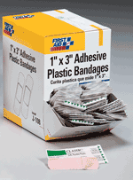 1"x3" Adhesive plastic bandage - 500 per box